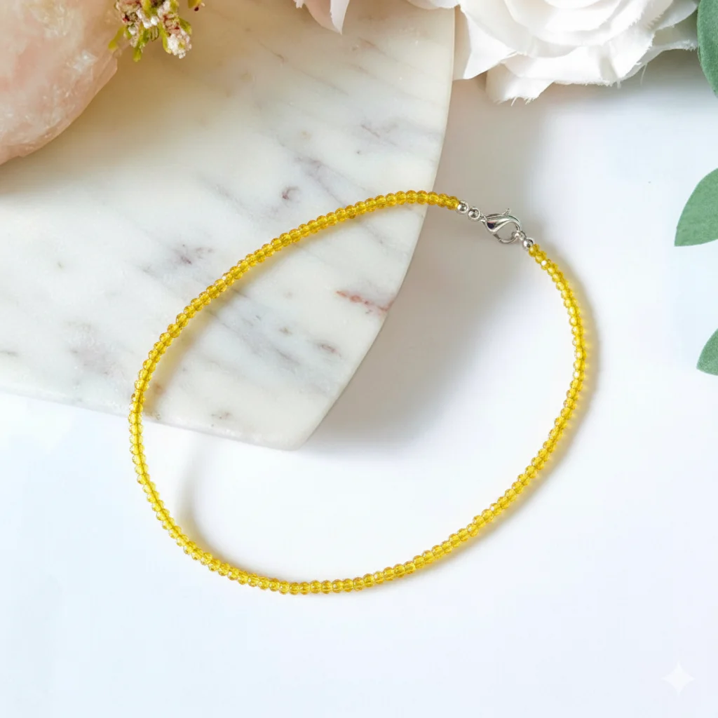 Citrine anklet