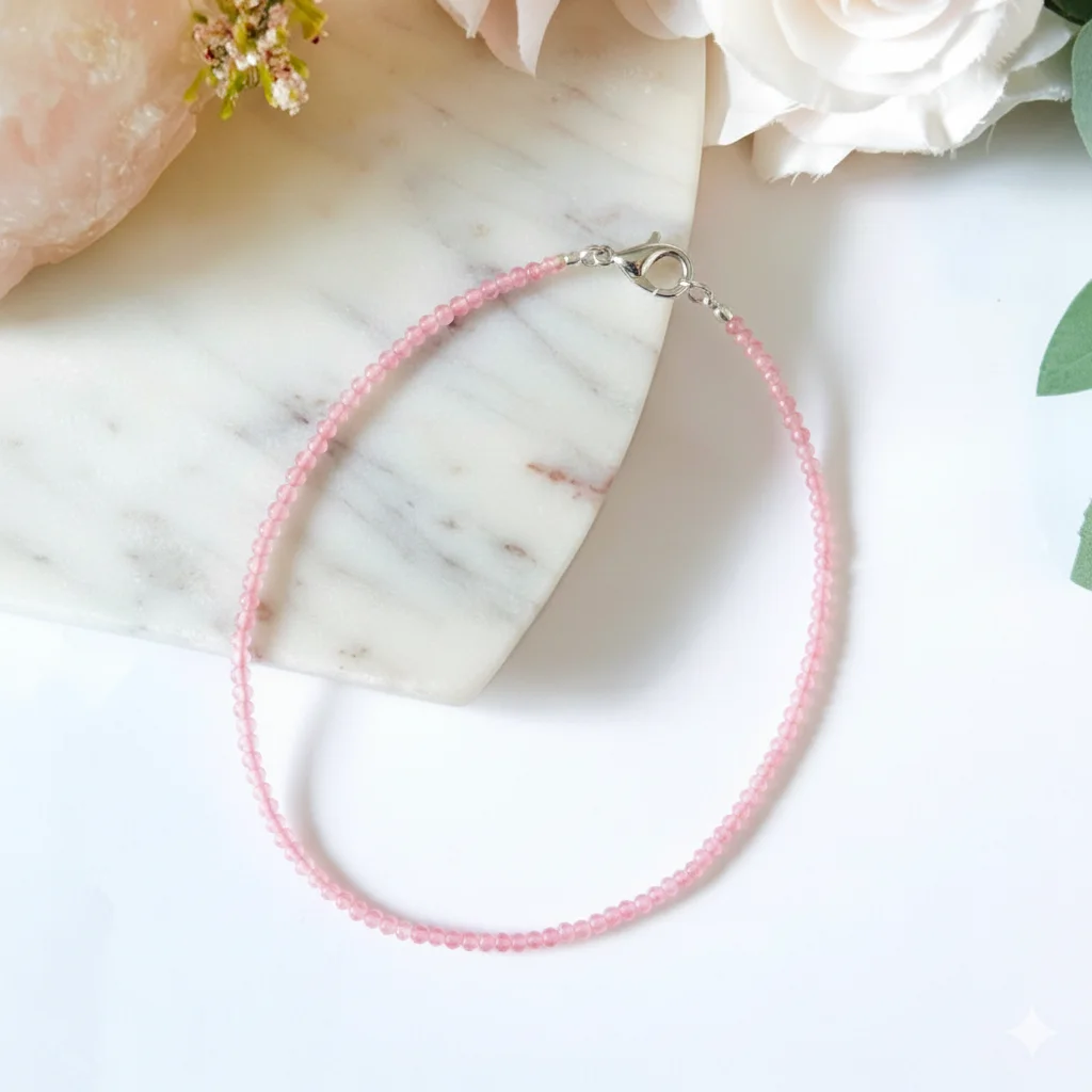 Rose Quartz Anklet